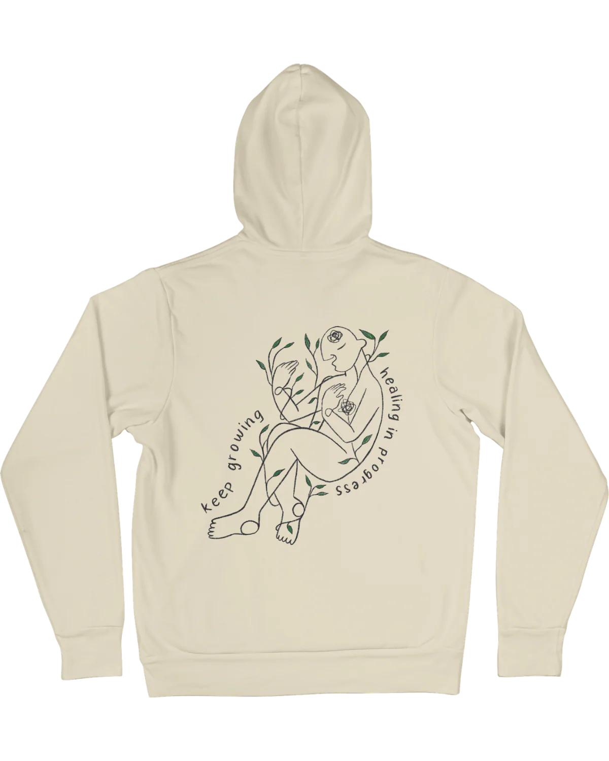 Grow Through What You Go Through // Keep Growing; Healing In Progress - Hoodie - Image 3