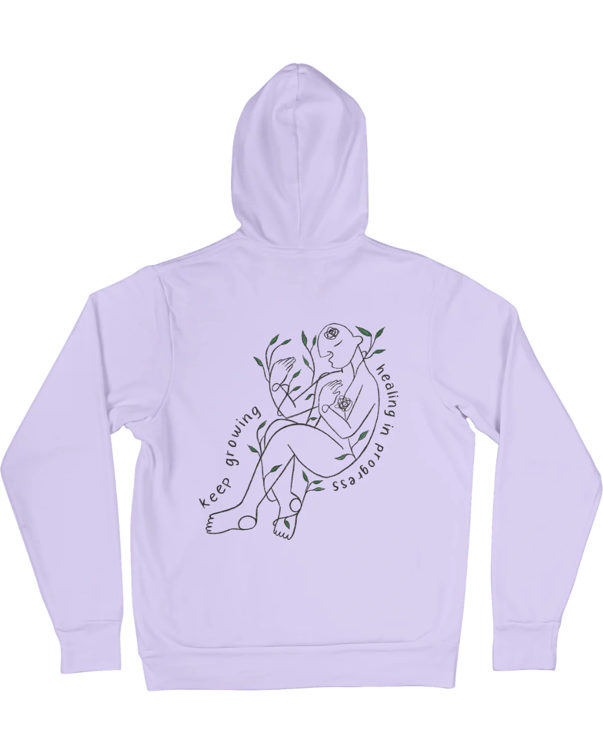 Grow Through What You Go Through // Keep Growing; Healing In Progress - Hoodie - Image 4