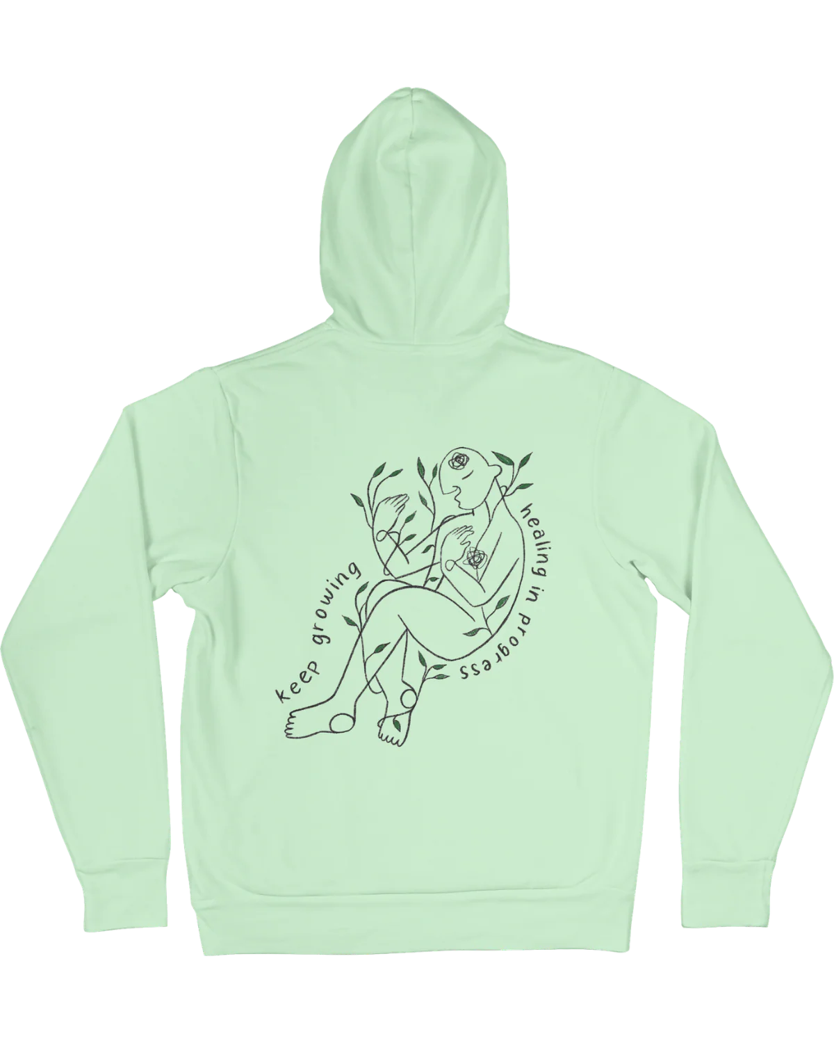 Grow Through What You Go Through // Keep Growing; Healing In Progress - Hoodie - Image 5