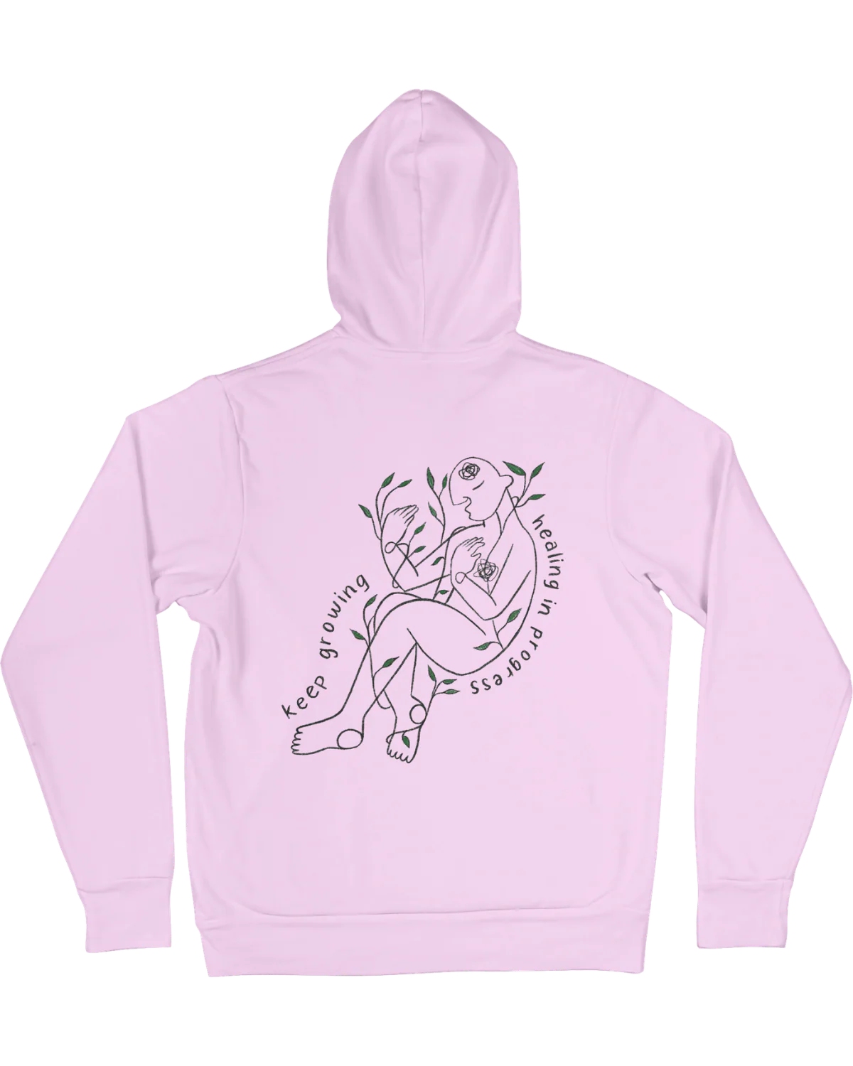 Grow Through What You Go Through // Keep Growing; Healing In Progress - Hoodie - Image 6
