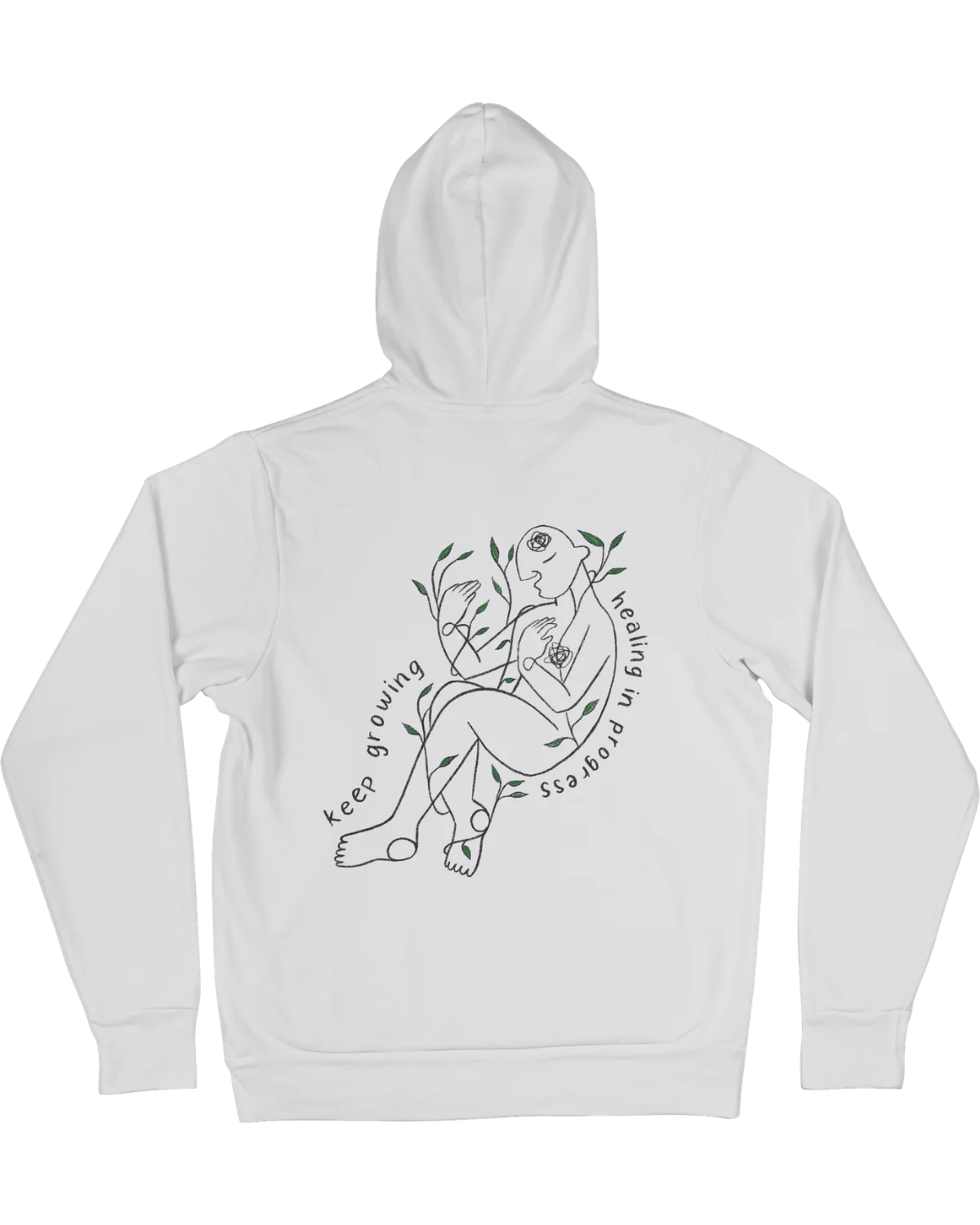 Grow Through What You Go Through // Keep Growing; Healing In Progress - Hoodie - Image 7
