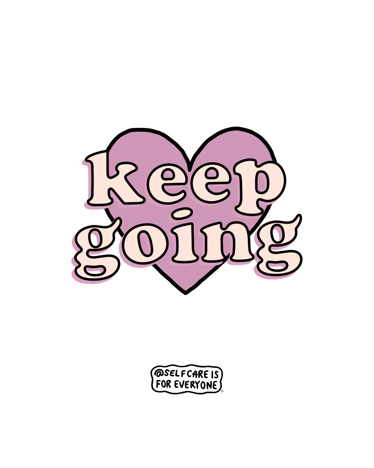 Keep Going (Pink Heart) - Hoodie - Image 2
