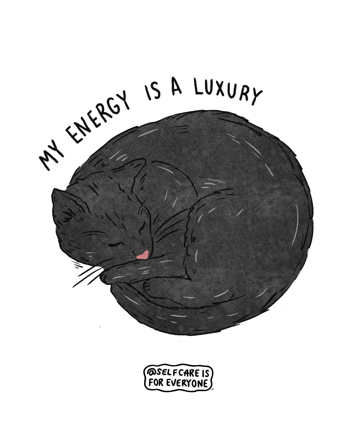 My Energy Is A Luxury (Black Cat) - Sweatshirt - Image 2