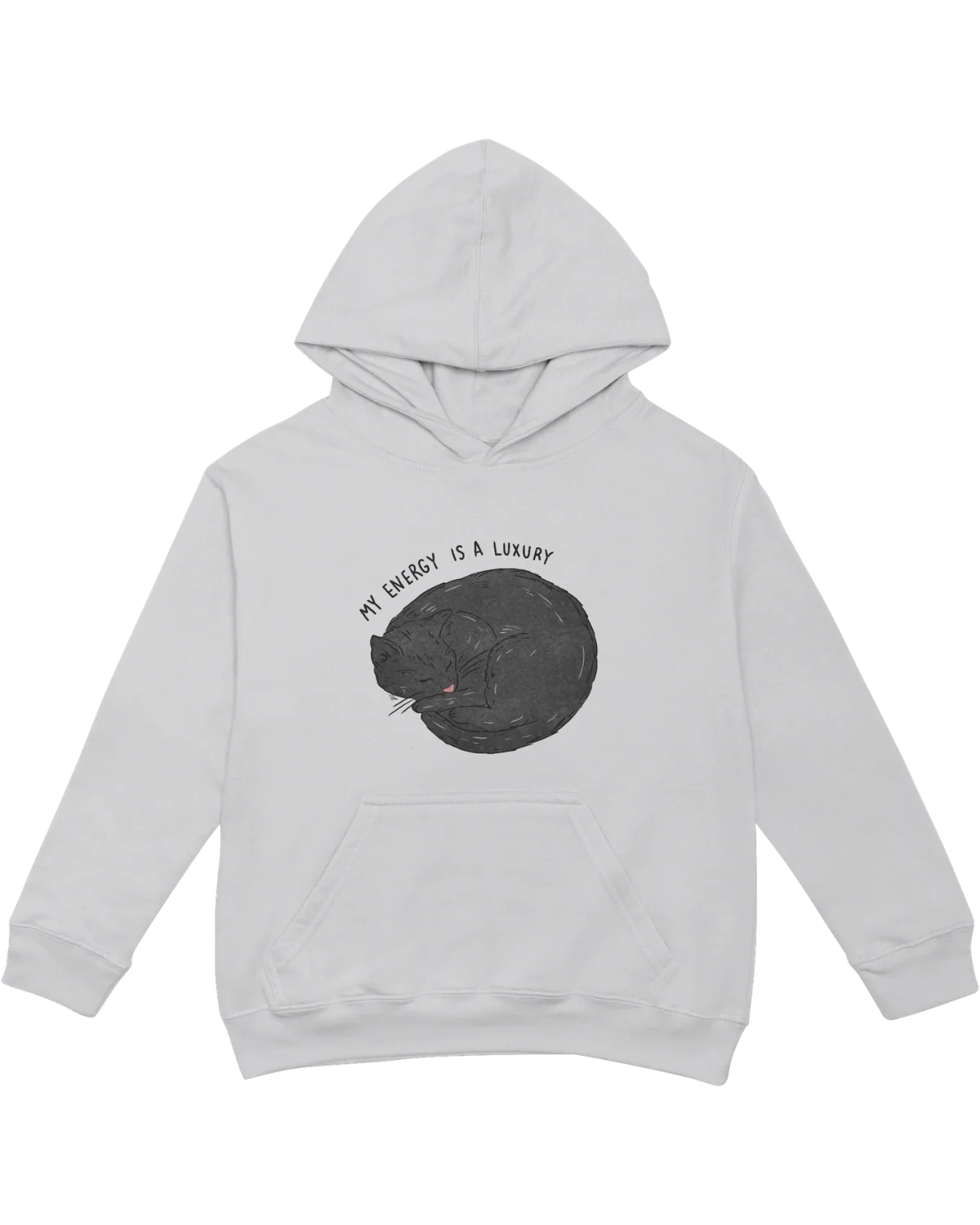 My Energy Is A Luxury (Black Cat) - Hoodie - Image 3