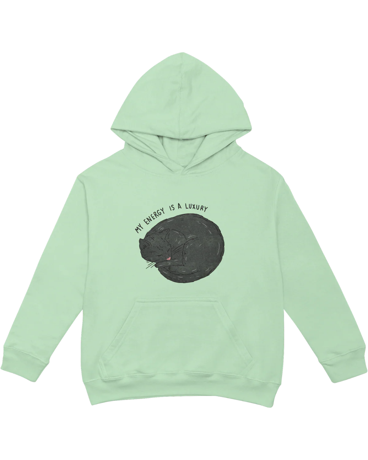 My Energy Is A Luxury (Black Cat) - Hoodie - Image 4