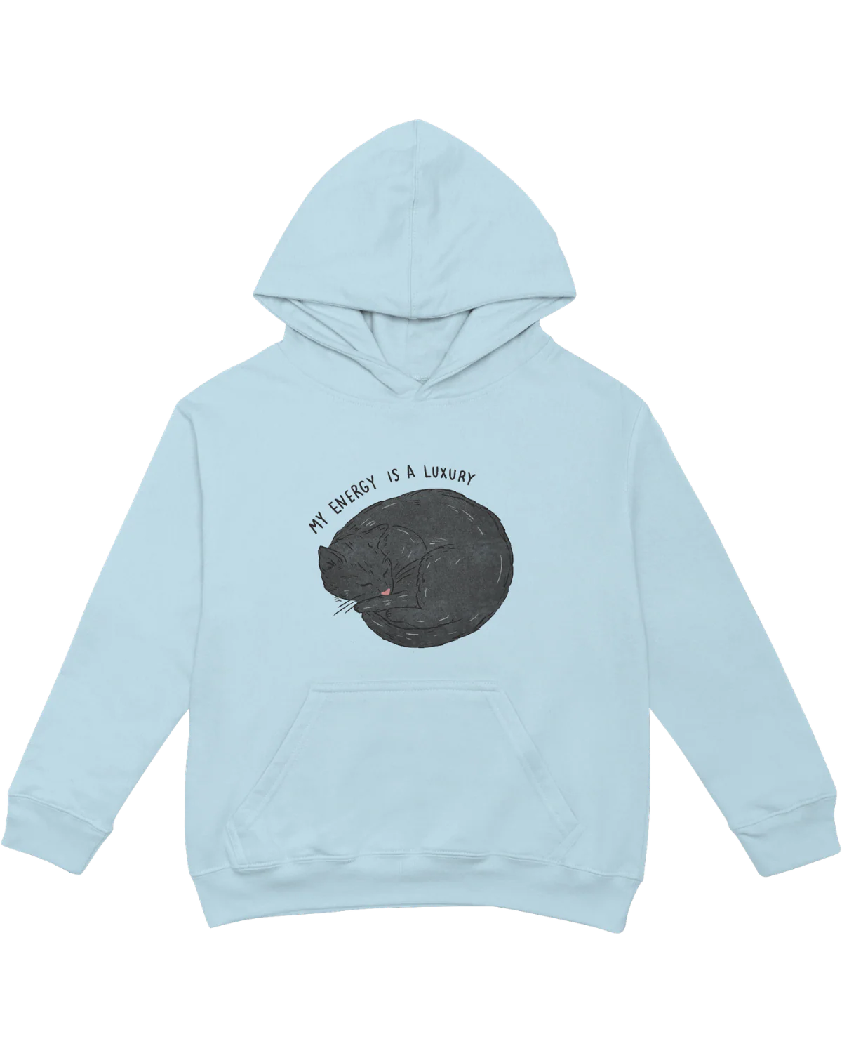 My Energy Is A Luxury (Black Cat) - Hoodie - Image 5