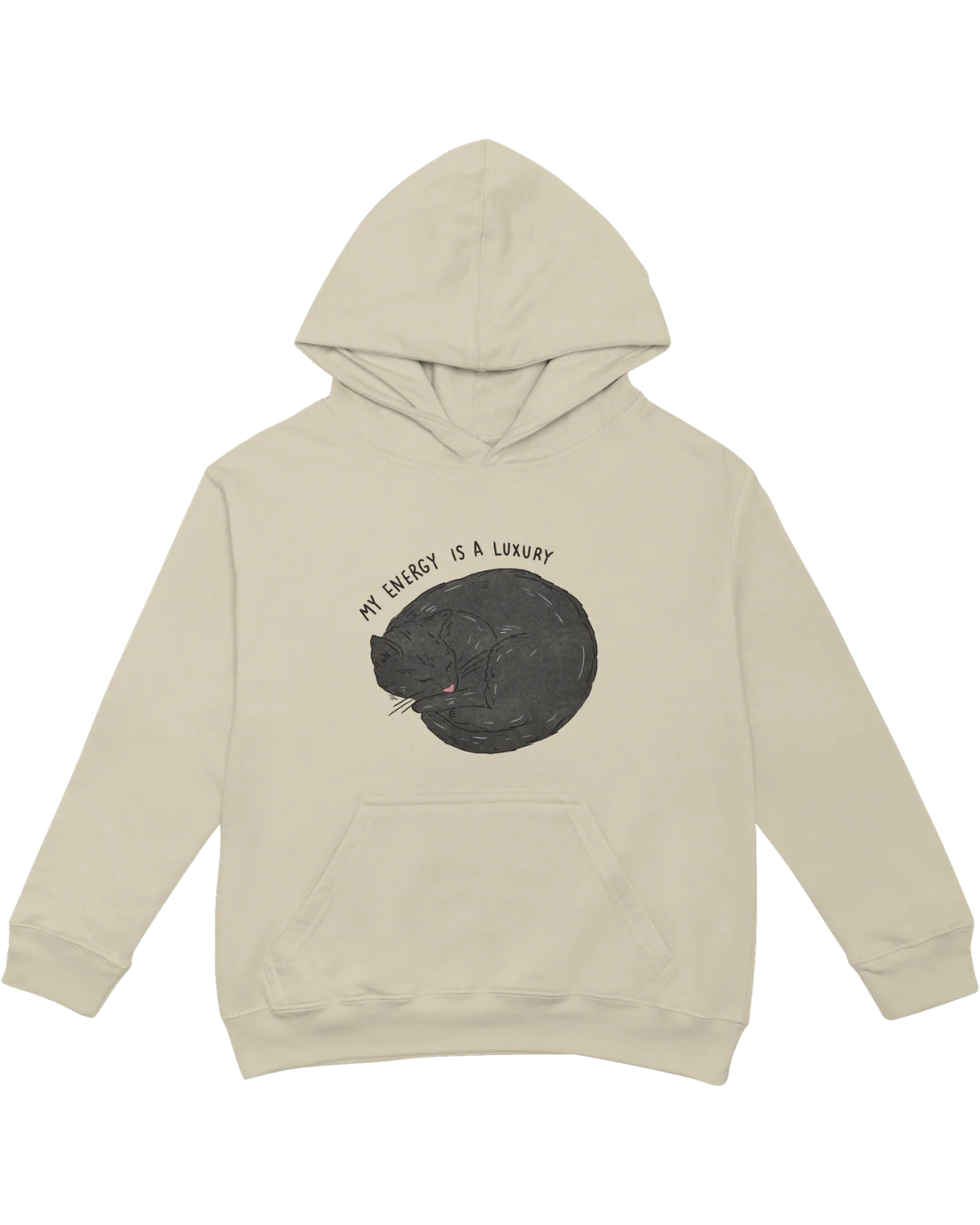 My Energy Is A Luxury (Black Cat) - Hoodie - Image 8