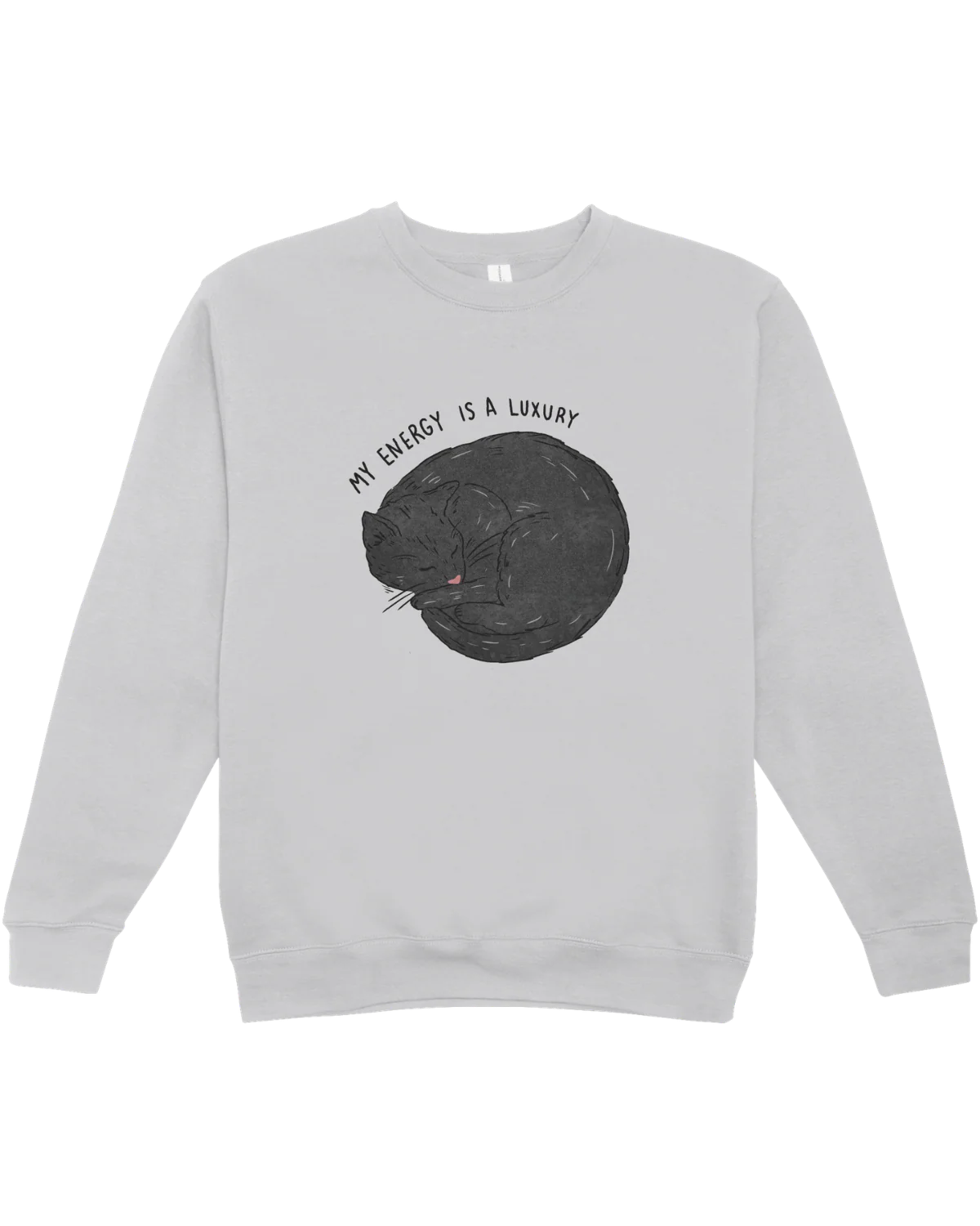 My Energy Is A Luxury (Black Cat) - Sweatshirt - Image 3