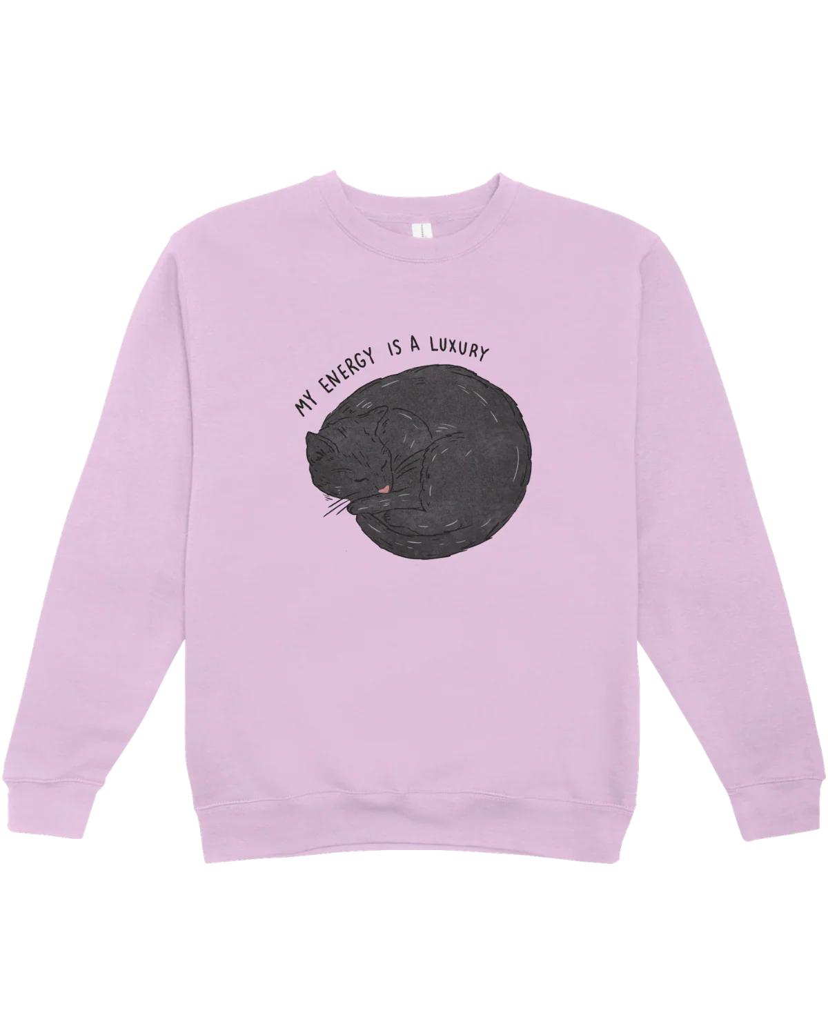 My Energy Is A Luxury (Black Cat) - Sweatshirt - Image 5