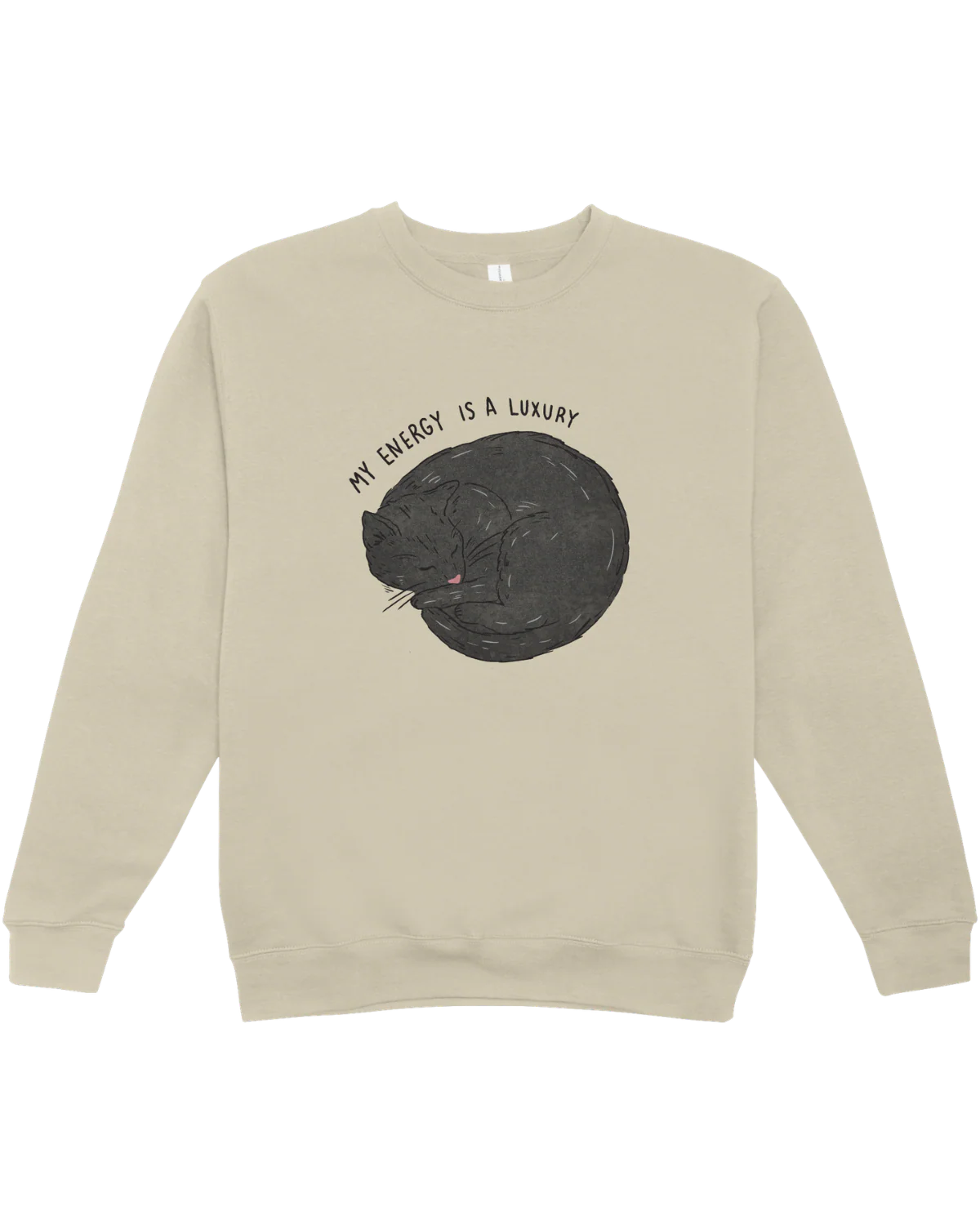 My Energy Is A Luxury (Black Cat) - Sweatshirt - Image 6