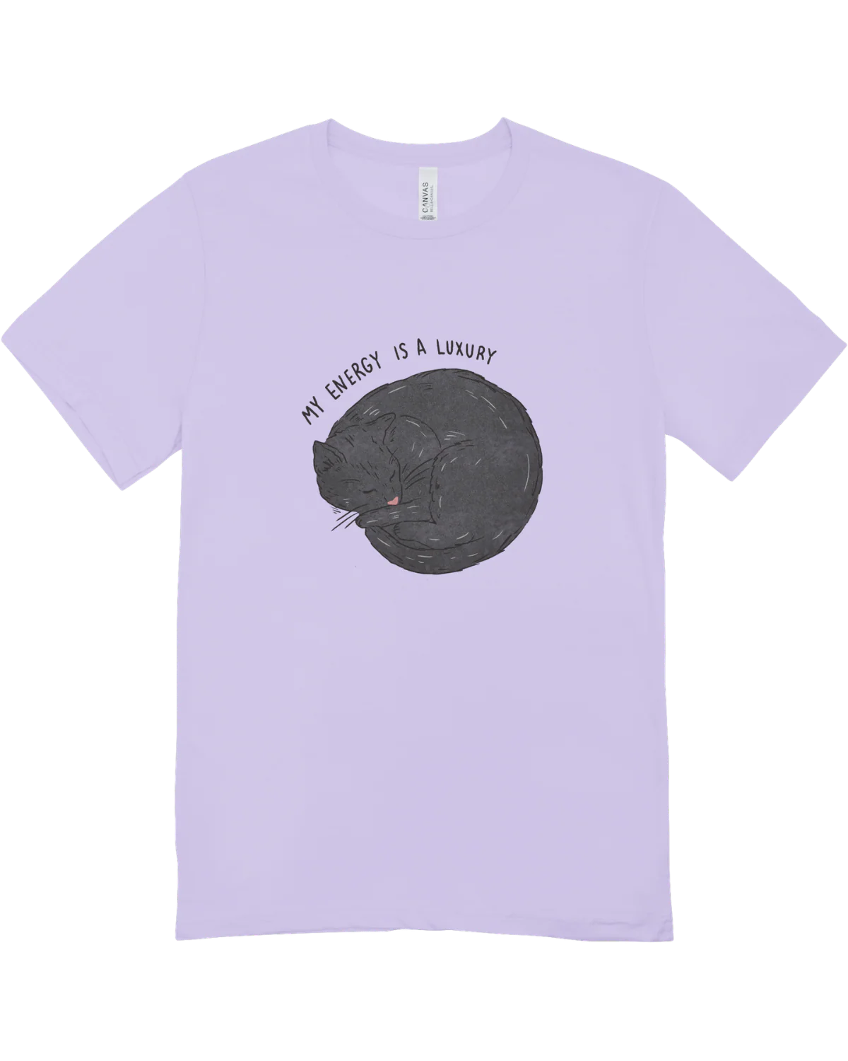 My Energy Is A Luxury (Black Cat) - T-Shirt - Image 4