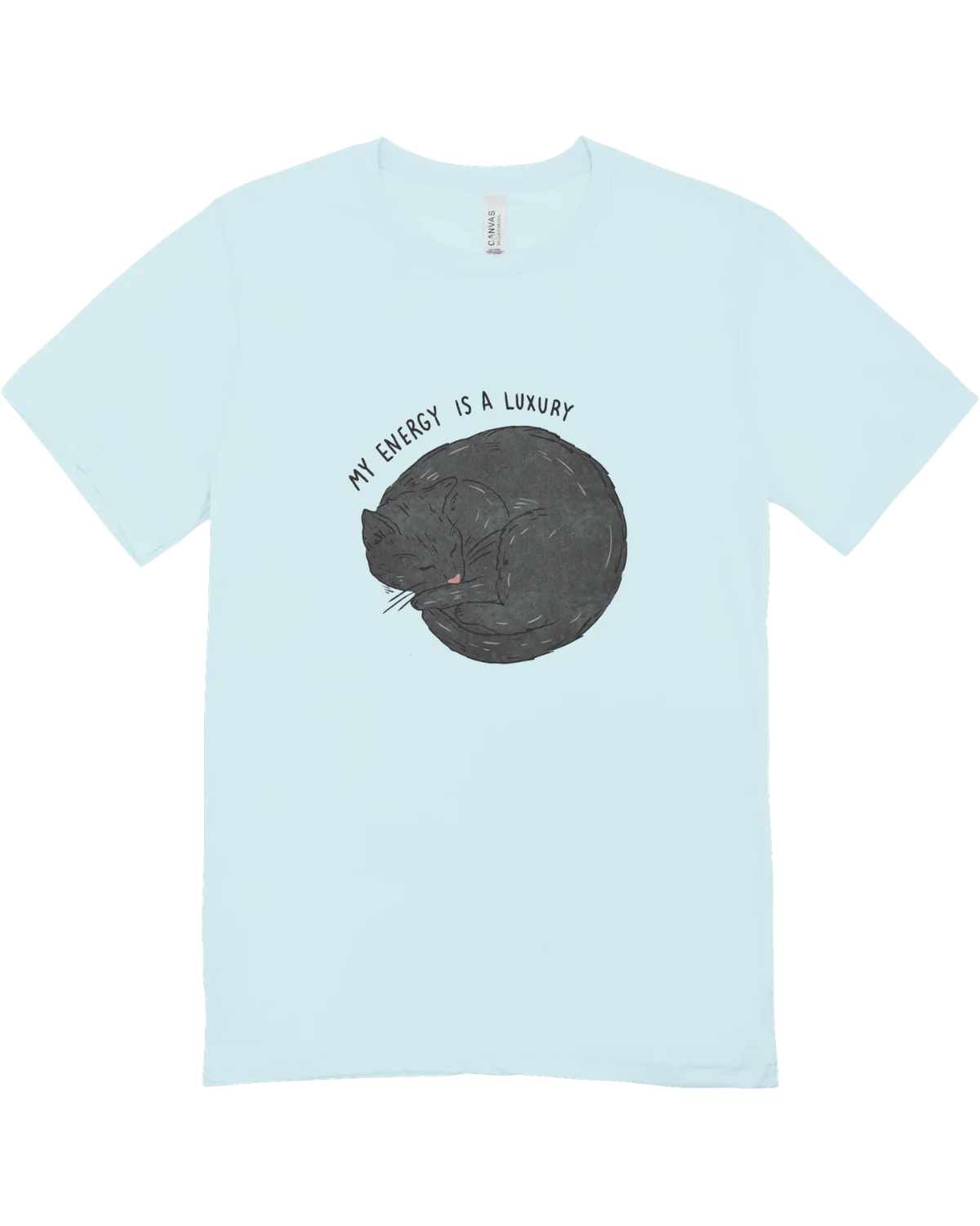 My Energy Is A Luxury (Black Cat) - T-Shirt - Image 5