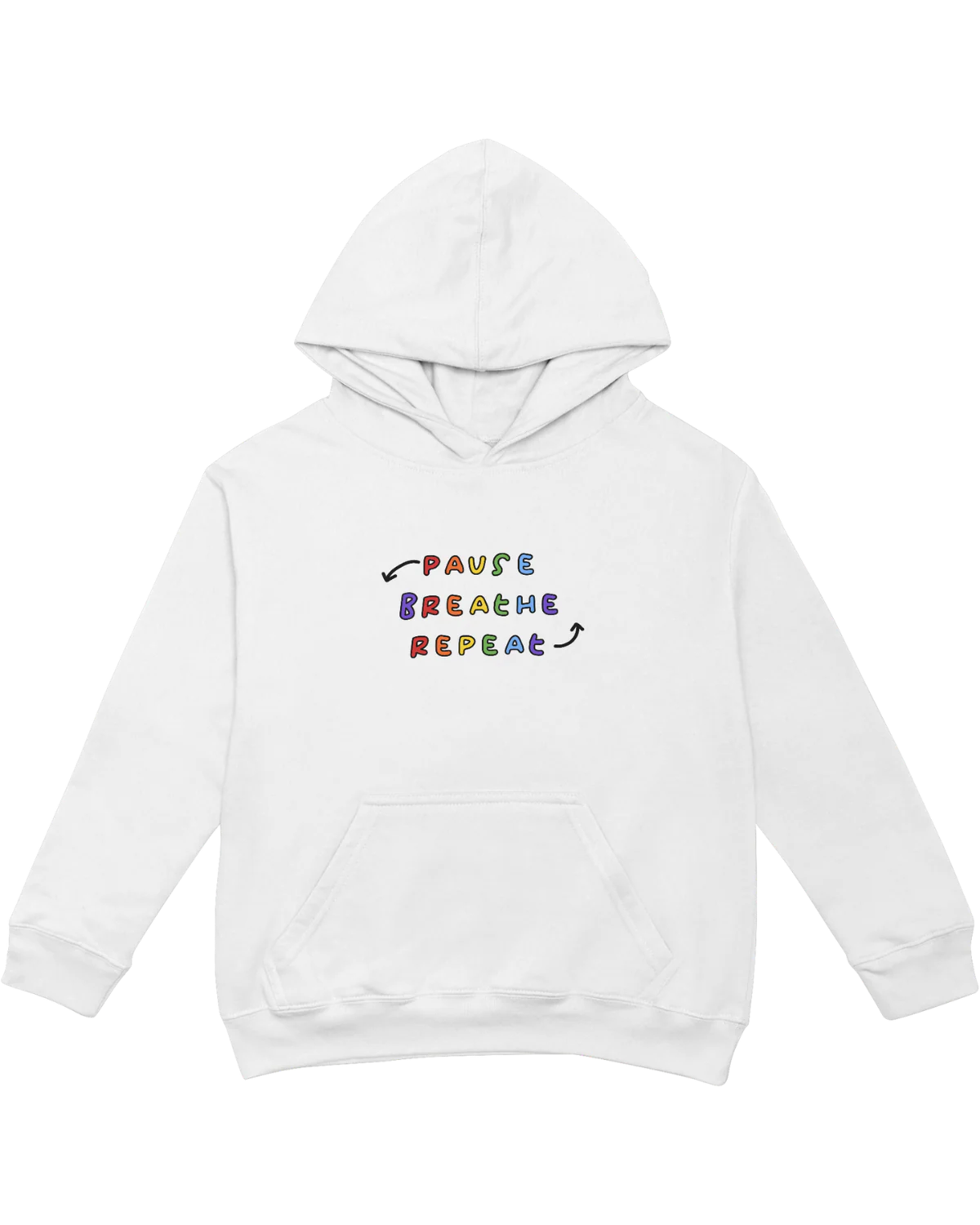 Pause Breathe Repeat + Check In With Yourself As Often As You Check Your Phone - Hoodie