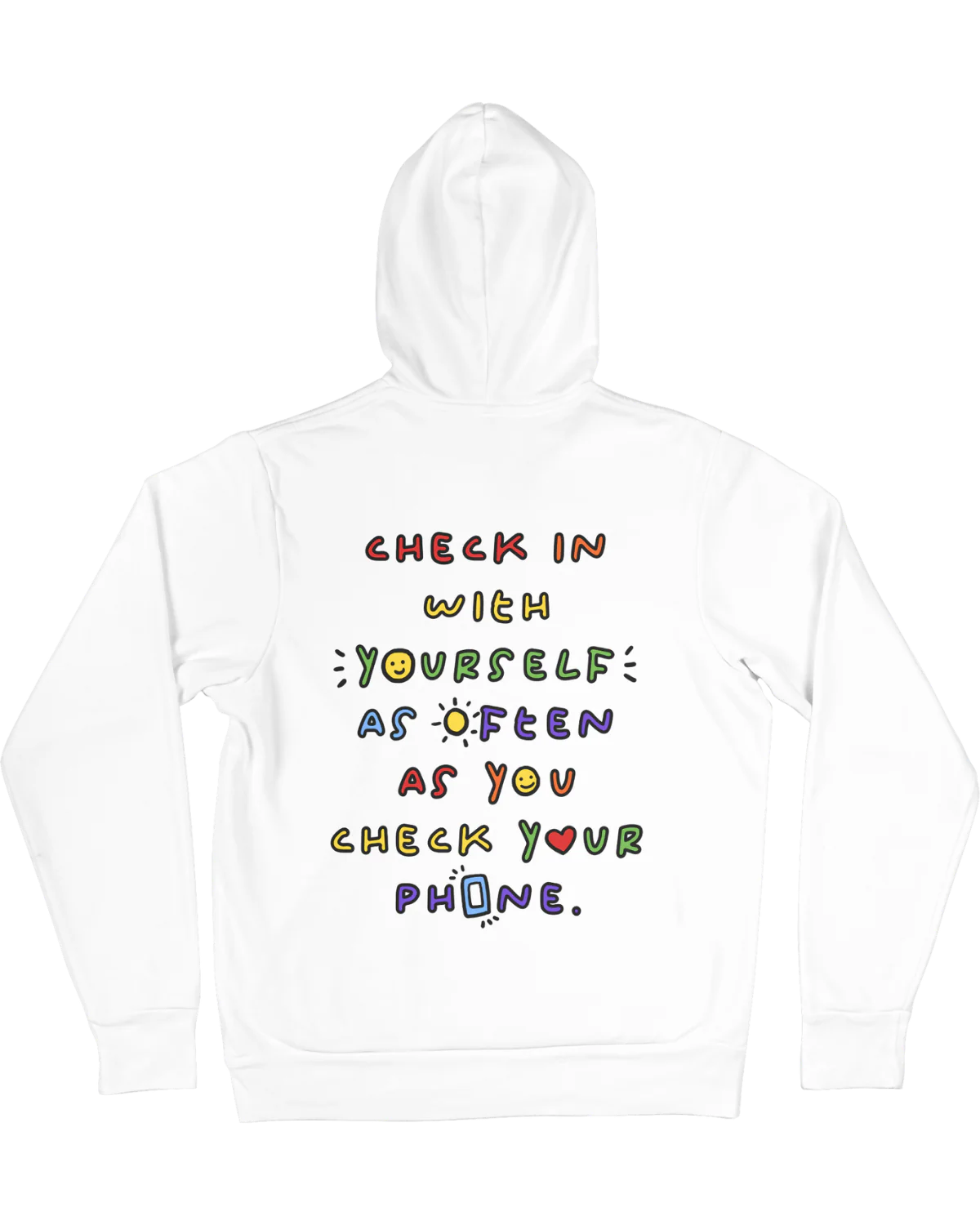 Pause Breathe Repeat + Check In With Yourself As Often As You Check Your Phone - Hoodie - Image 2