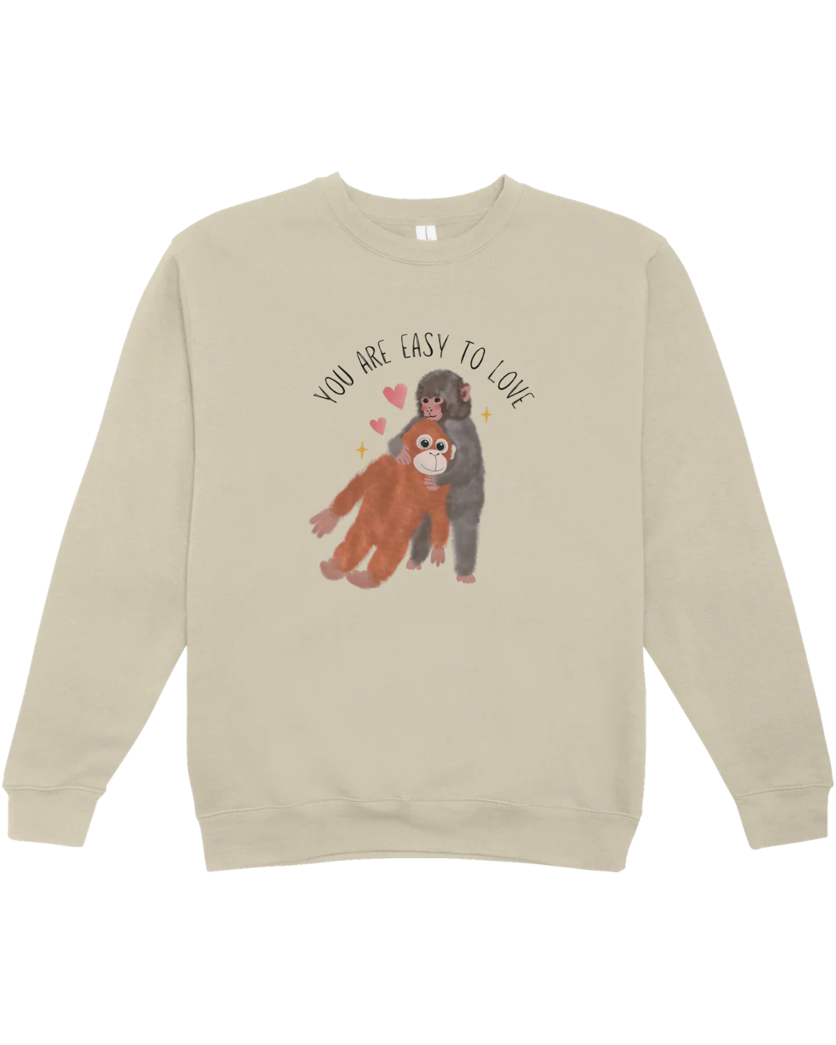 You Are Easy To Love (Punch, the Baby Macaque Monkey) - Sweatshirt - Image 3