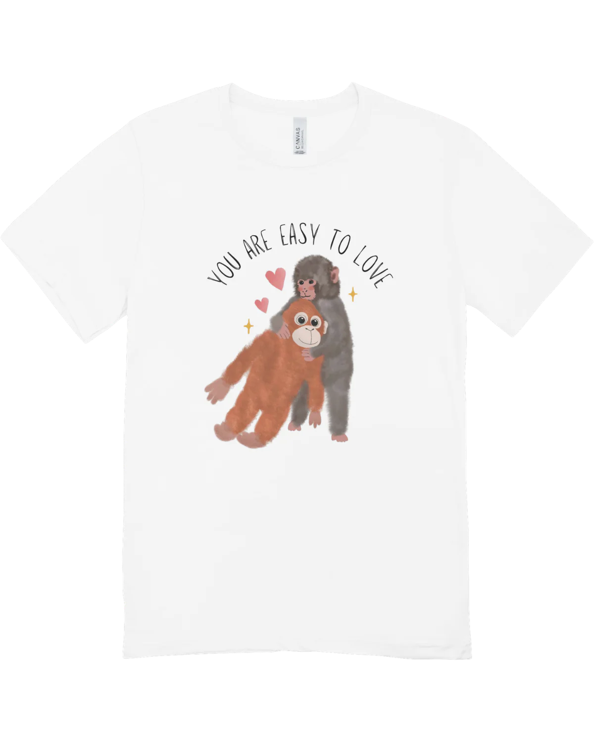 You Are Easy To Love (Punch, the Baby Macaque Monkey) - T-Shirt - Image 3