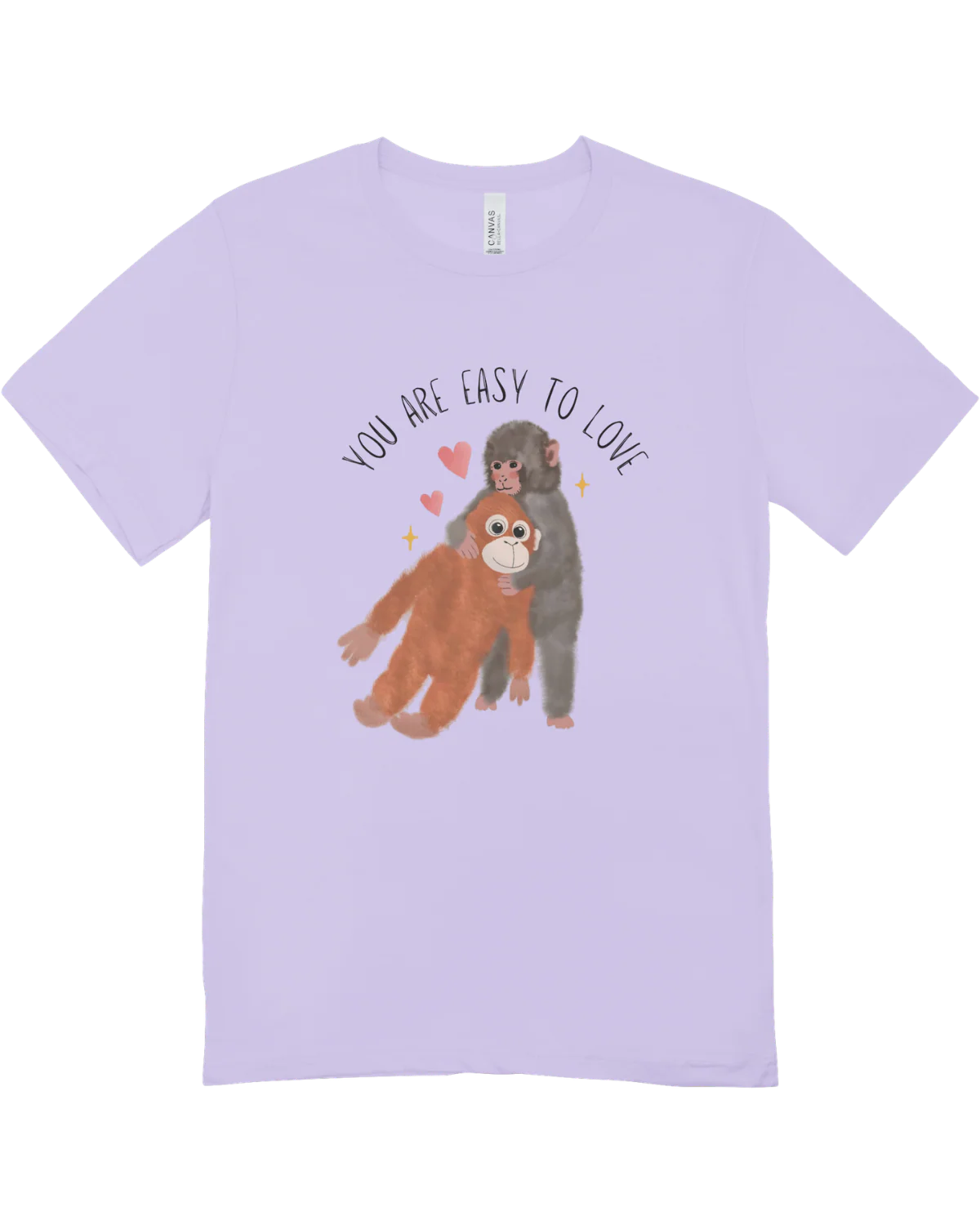 You Are Easy To Love (Punch, the Baby Macaque Monkey) - T-Shirt - Image 4