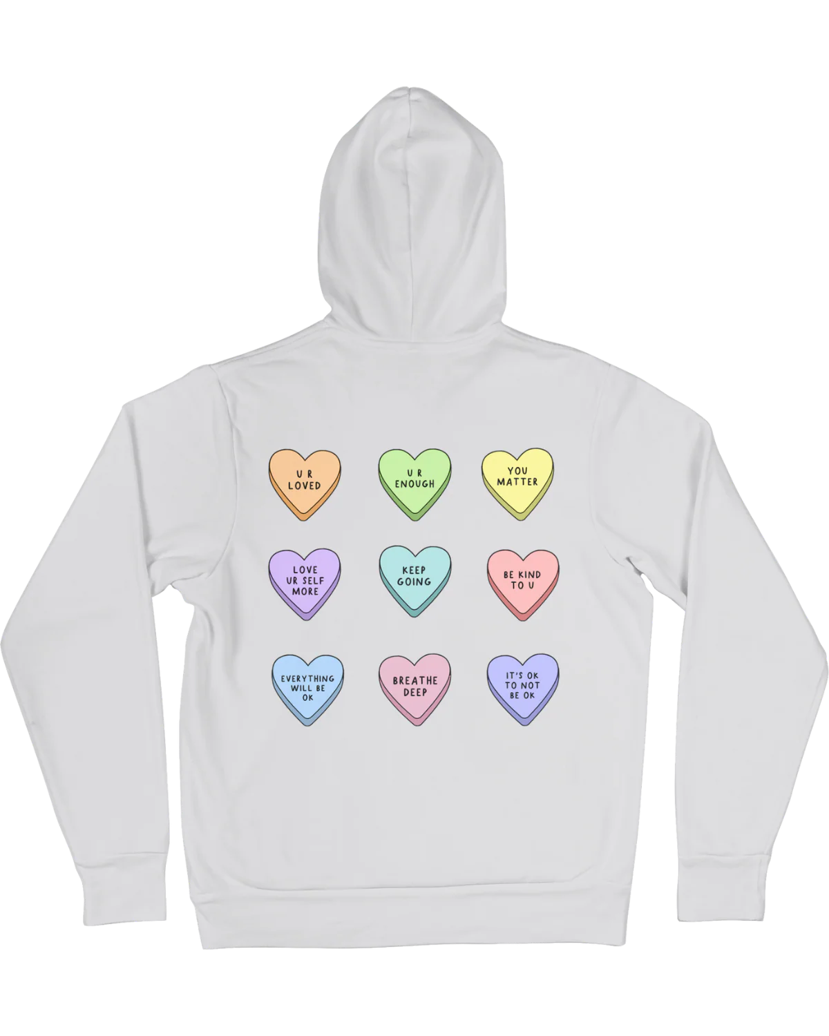 You Are Enough + Candy Hearts (Purple π) - Hoodie - Image 14