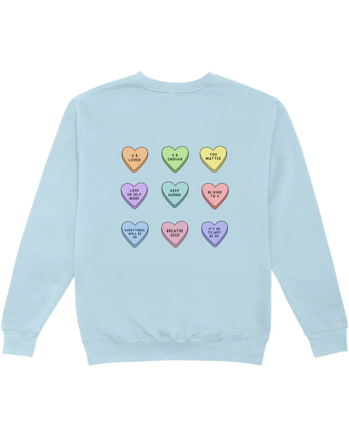 You Are Enough + Candy Hearts (Pink 🩷) - Sweatshirt - Image 8