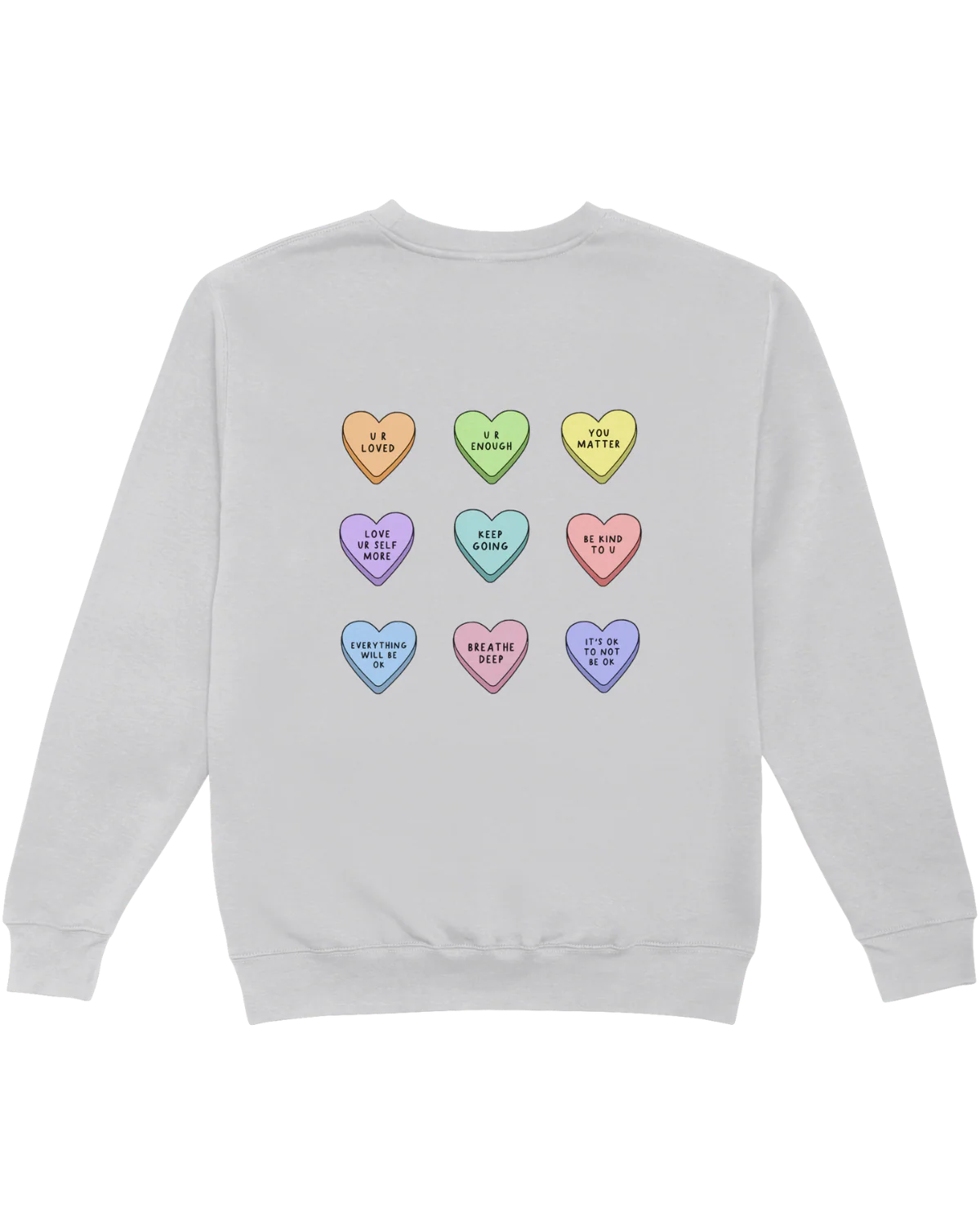 You Are Enough + Candy Hearts (Pink 🩷) - Sweatshirt - Image 10