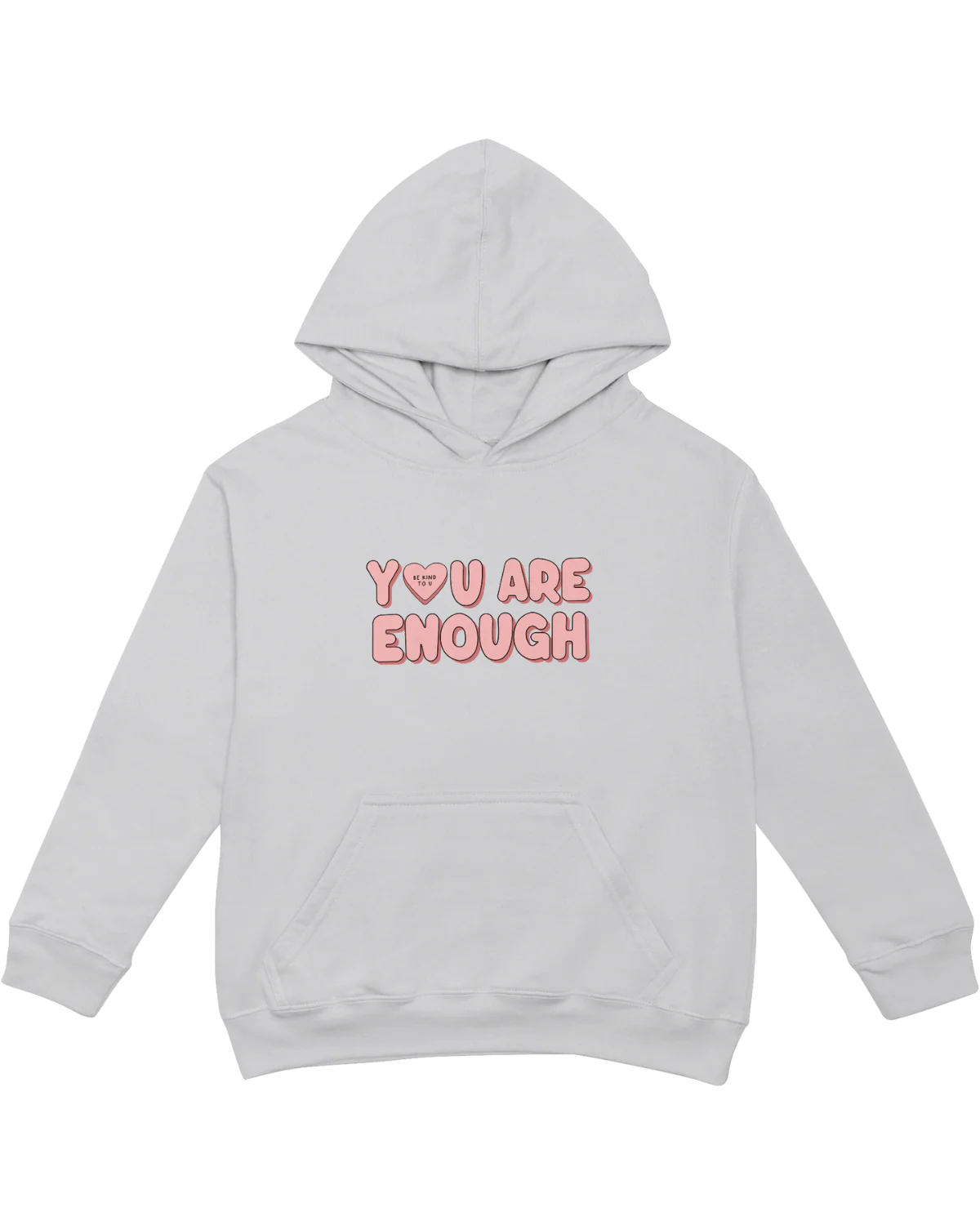 You Are Enough + Candy Hearts (Pink 🩷) - Hoodie - Image 10