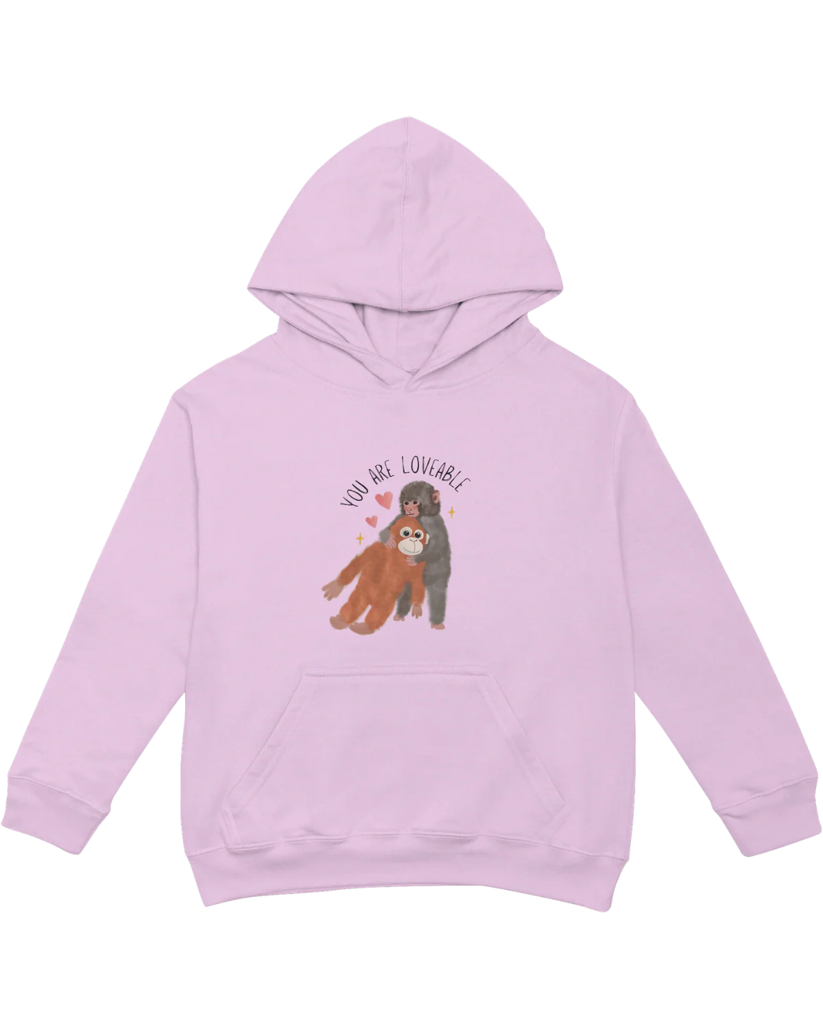 You Are Loveable (Punch, the Baby Macaque Monkey) - Hoodie - Image 6