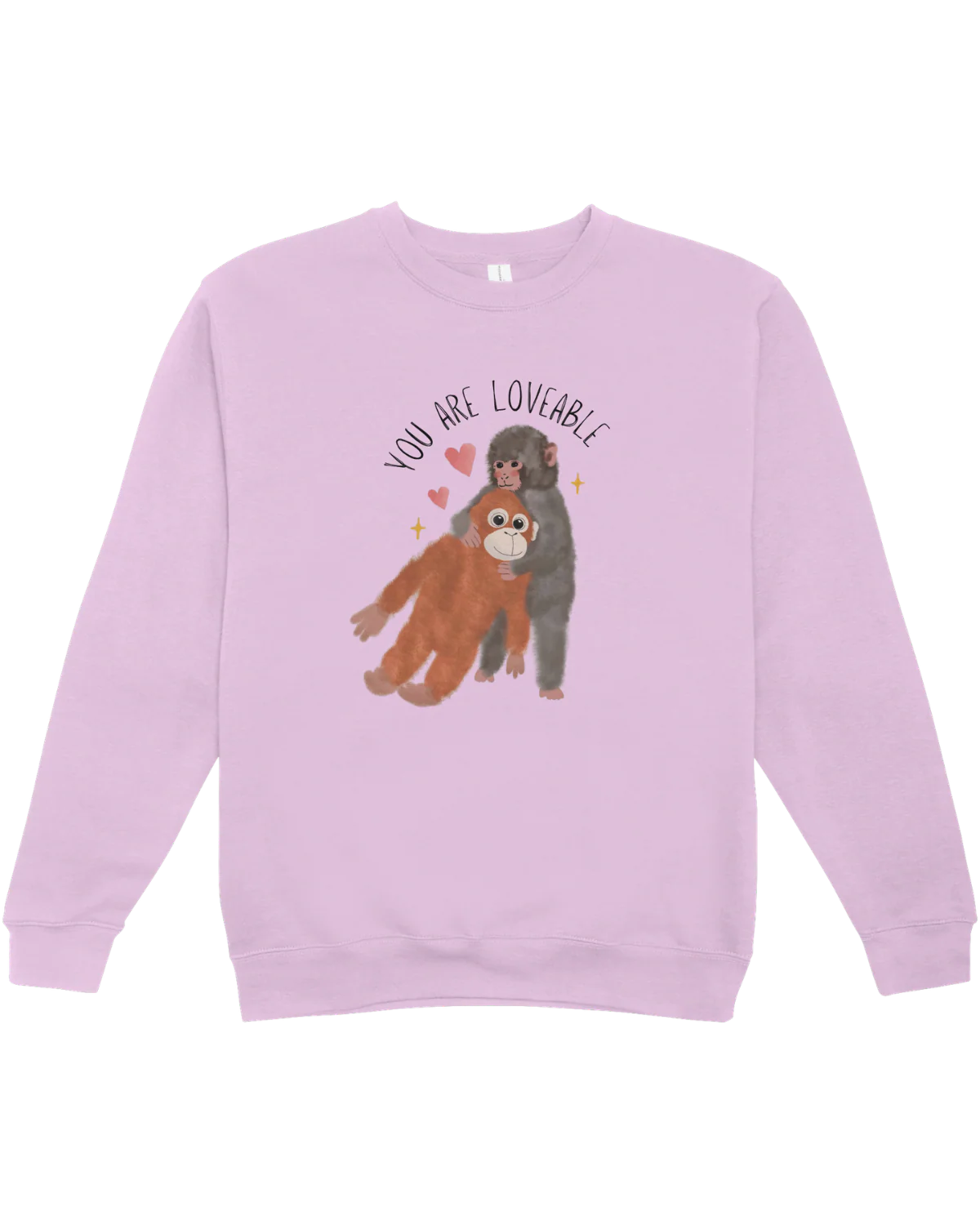 You Are Loveable (Punch, the Baby Macaque Monkey) - Sweatshirt - Image 5