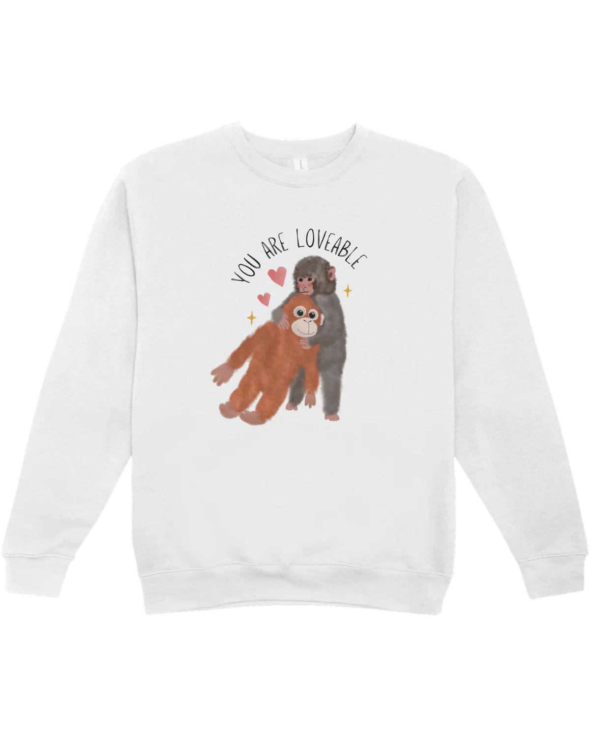 You Are Loveable (Punch, the Baby Macaque Monkey) - Sweatshirt - Image 6