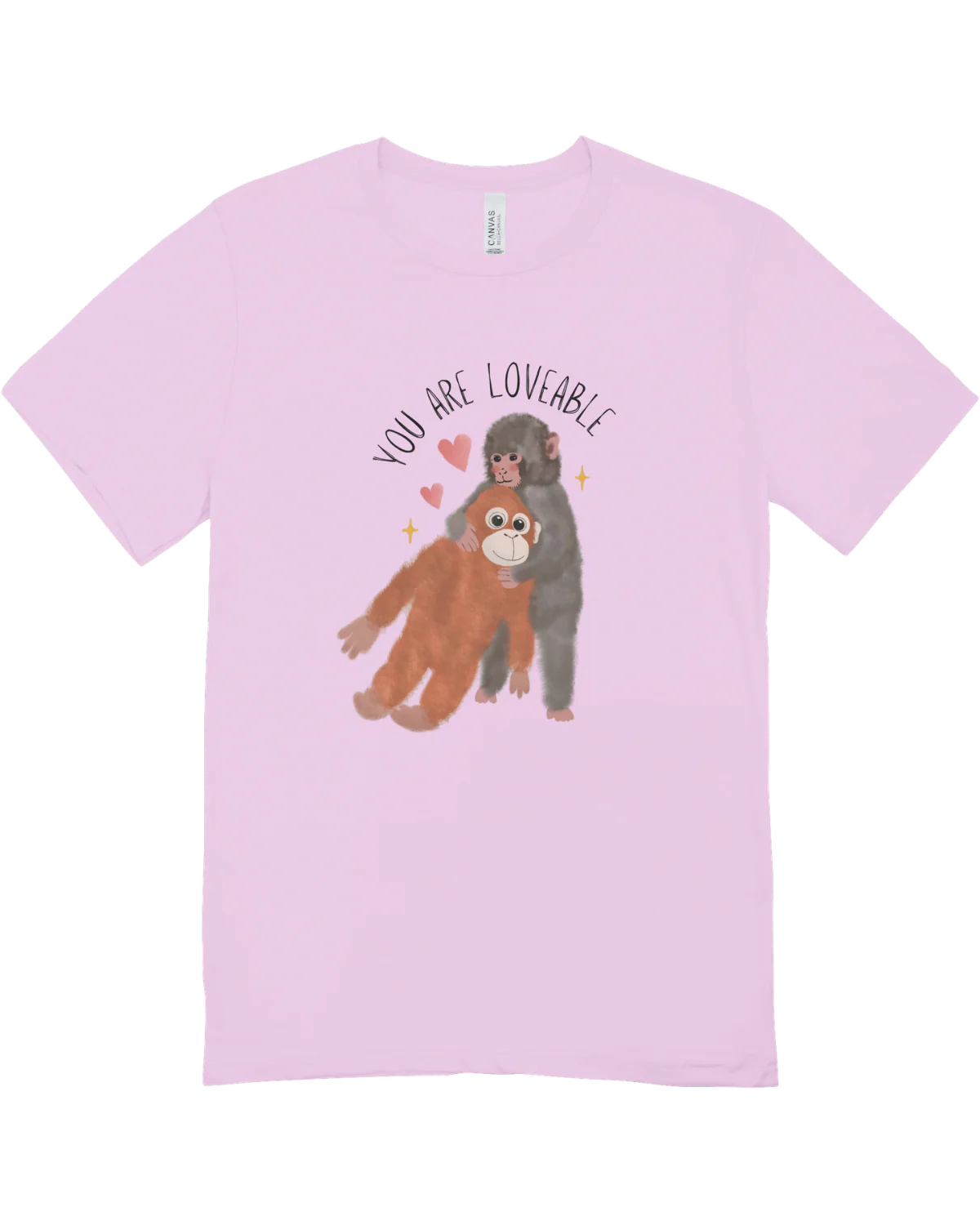 You Are Loveable (Punch, the Baby Macaque Monkey) - T-Shirt - Image 5