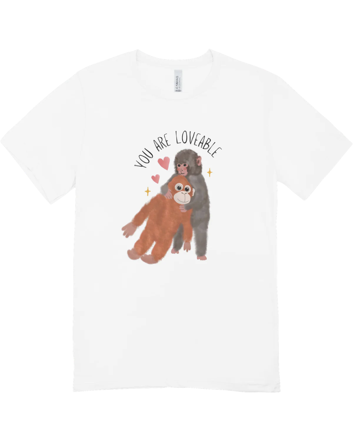 You Are Loveable (Punch, the Baby Macaque Monkey) - T-Shirt - Image 6