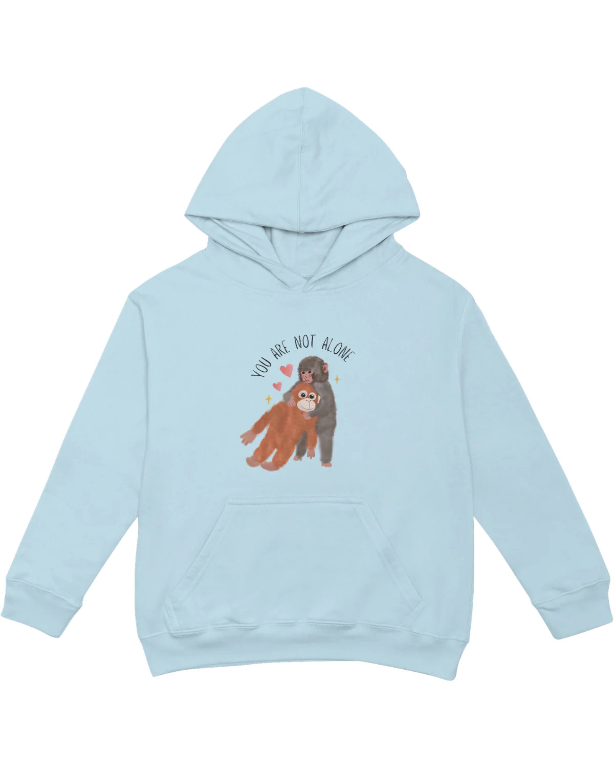 You Are Not Alone (Punch, the Baby Macaque Monkey) - Hoodie - Image 4
