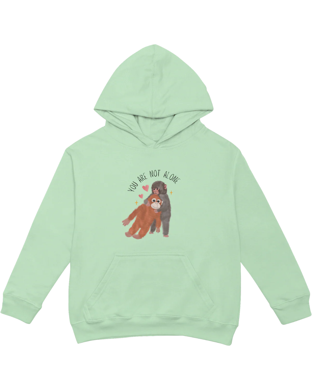 You Are Not Alone (Punch, the Baby Macaque Monkey) - Hoodie - Image 6