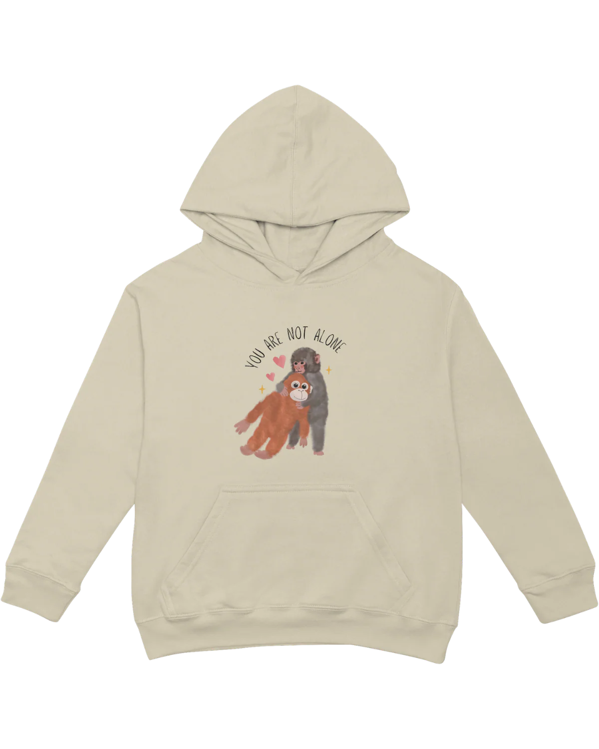 You Are Not Alone (Punch, the Baby Macaque Monkey) - Hoodie - Image 7