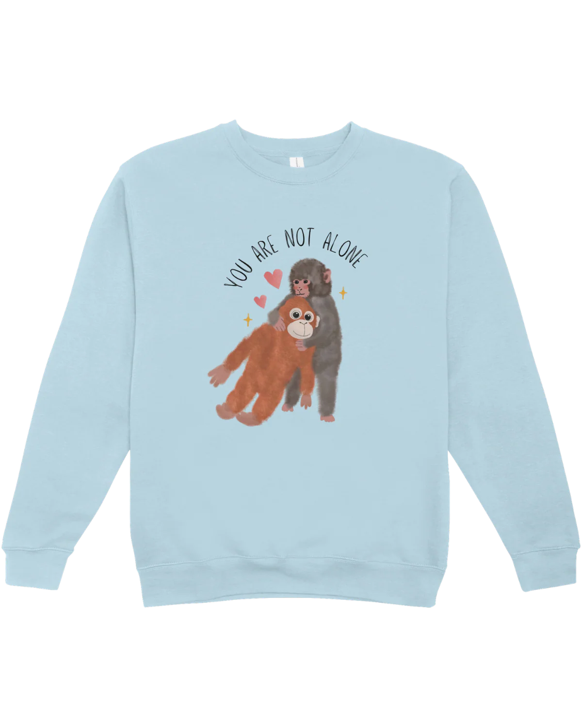 You Are Not Alone (Punch, the Baby Macaque Monkey) - Sweatshirt - Image 4