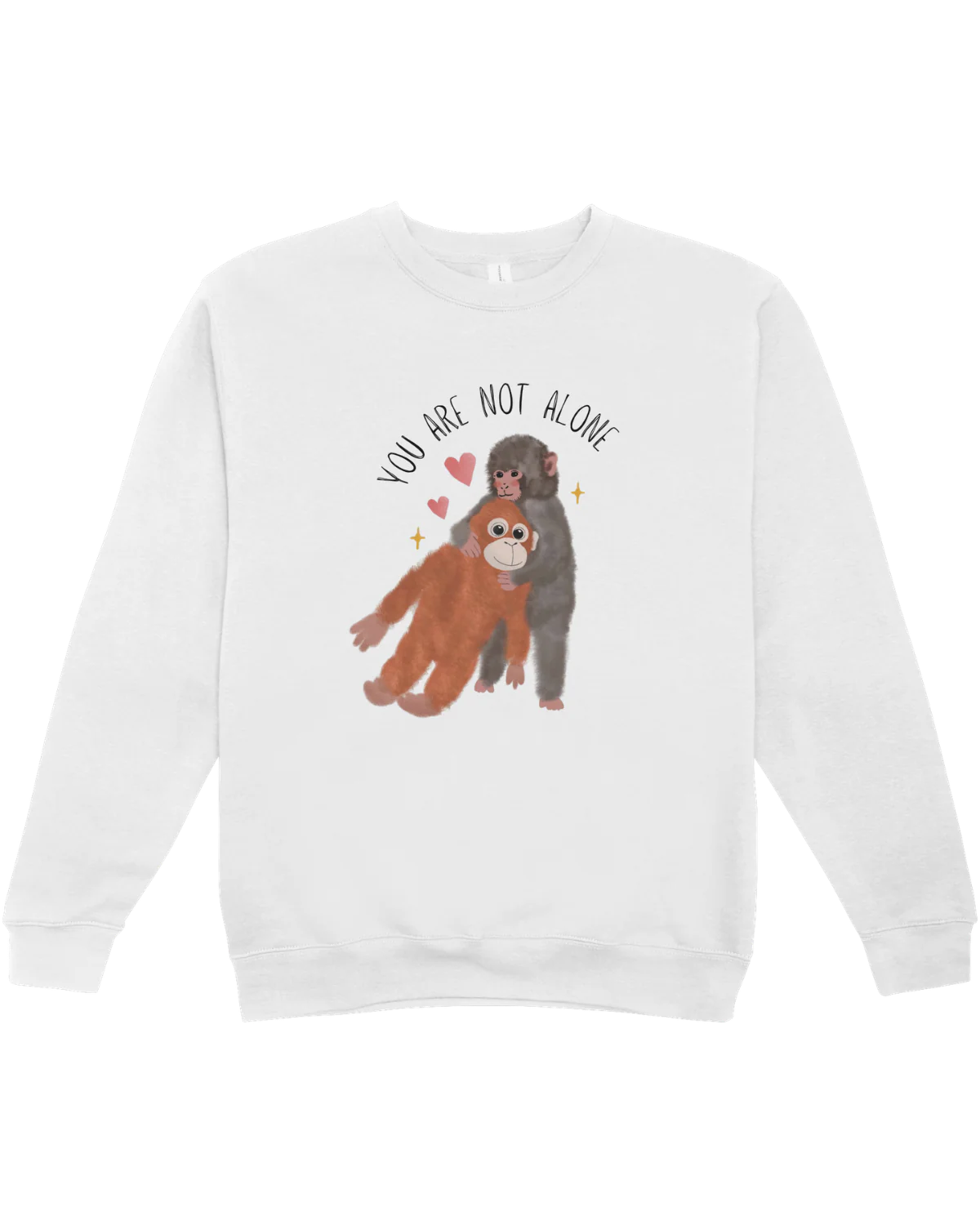 You Are Not Alone (Punch, the Baby Macaque Monkey) - Sweatshirt - Image 5